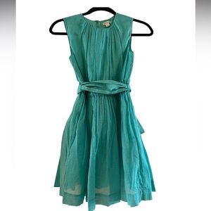 Crewcuts Turqouise Green Ruched Smocked Lined Sundress-Size 12